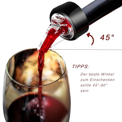 Miniatura 5 de Zyluniy Vertedor De Botellas, 6 Piezas 4cl Dosificador Auto Pour Boquillas, Cónica Boquillas Anti-Goteo Dispensador Para Vino Tinto, Whisky, Licor Fuerte Y Vino Amarillo