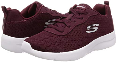 SKECHERS Dynamight 2.0 - Eye to Eye Tênis de Treinamento, Feminino, Vermelho (Wine), 34