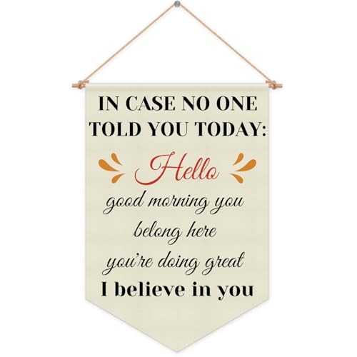 Classroom Banner Motivational Inspirational Wall Banner Hanging Pennant Flag Inspirational Gift for Kids Motivational Classroom Nursery Kid Room Decor Playroom Decor Christmas Birthday Gift Linen