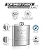 Top Shelf Stainless Steel Wedding Hip Flask 6Oz | Custom Engraving Personalized Name Bachelorette Party Favors Flask | Leak Proof Screw-On Cap | Groomsmen Gifts