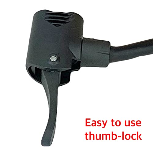 AA Single Cylinder Foot Pump AA3343 - Tyre Inflator for Cars Motorcycles Bicycles Inflatables - Includes 3 Valve Adaptors