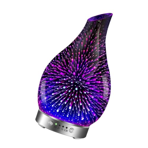 LRXIYODE Difusor De Aceites Esenciales con Cambio De Color Humidificador Eléctrico Silencioso para Hogar Diseño Elegante con Tecnología Avanzada Práctico y Fácil De Llenar Enchufe EU