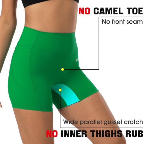 Women's Yoga Shorts with Pockets, High Waist Workout Running Gym Shorts Buttery Soft 5'' Inseam for Women3