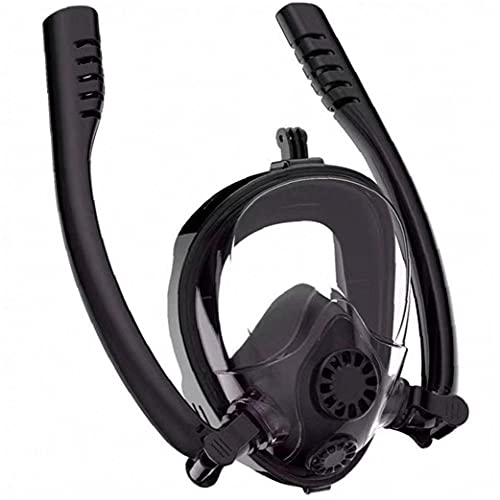 Doble tubo de snorkel en máscara completa para respirar bajo el agua este verano