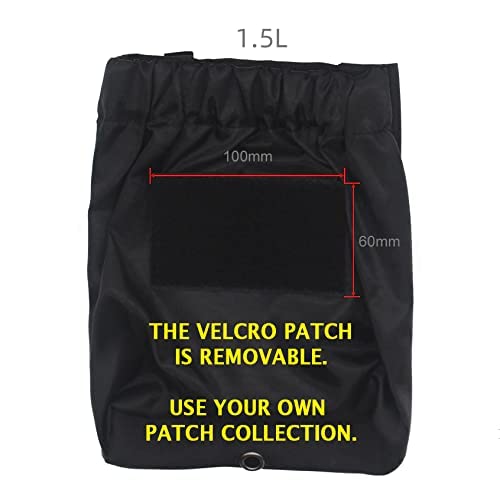 Waterproof Stem / Saddle Bag for BROMPTON South Korean Flag Design (customise with your own patches), Black - Image 4