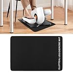 Ranjaner Ellipse Leg Exerciser Machine Mat, Non-Slip Rubber Workout Mat for Under Desk Ellipticals, Exercise Equipment Pad for Electric Seated Foot Pedal Exerciser Enhanced Stability