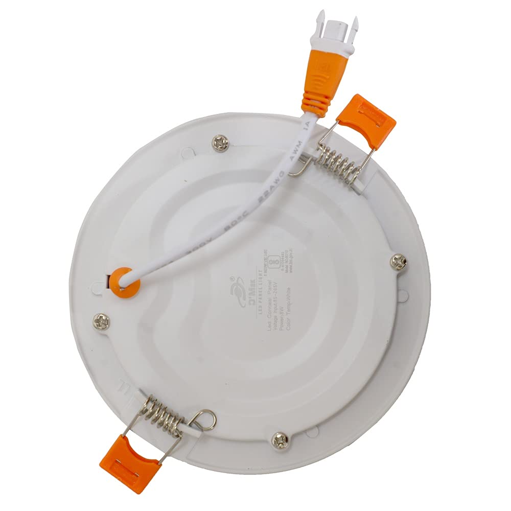 D’Mak™ Exclusive 6 Watt Ultra Slim LED Round Panel Lights with IC Driver Energy Super Saver {'IP50 ' Dust Proof} Roof White 6500K (6.00 Watts) Pop Ceiling Required (Pack of 05) | led pop ceiling lights | 6watt round led |