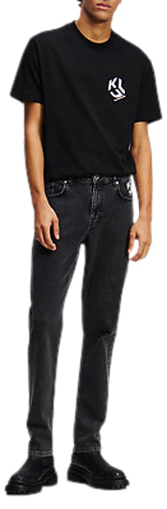 KARL LAGERFELD JEANS Men Slim Denim Acid Dark Grey 3430