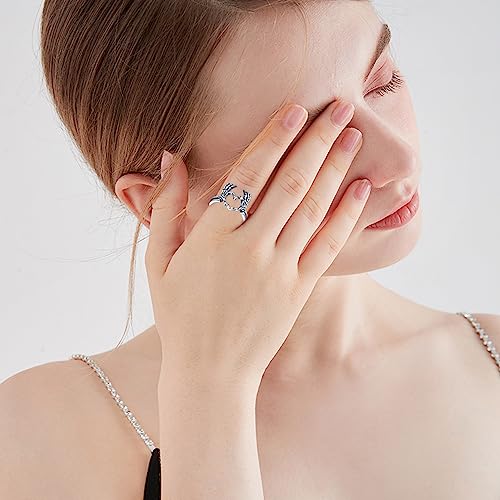 Bague geste amour punk le cadeau idéal en argent 925 ajustable
