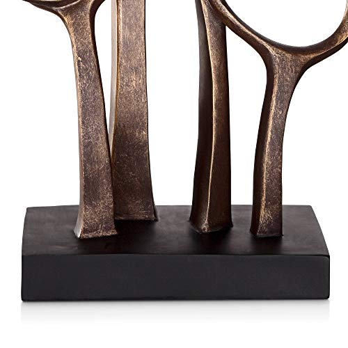 Kensington Hill Abstract Family Modern Rustic Standing Sculpture Tall 19 1/4" High Bronze Brown Cast Resin For Living Room Dining Bathroom Bedroom Office End Table Book-Shelf Mantle Dresser #TOP6