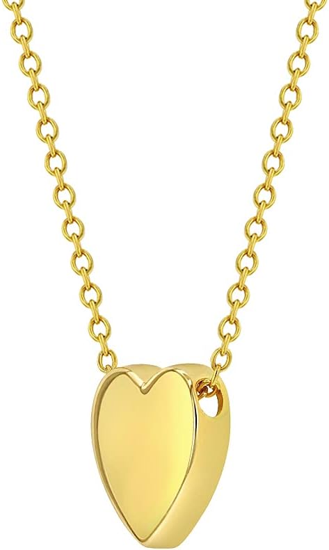 925 Sterling Silver Heart Shaped Necklace for Girls & Pre-Teens 16" - Delicate and Simple Jewelry Gifts for Pre-Teen Girls - Fashionable Accessory for Everyday Wear