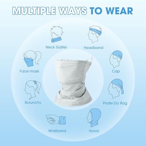Image of OMDEX Cooling Neck Gaiter Face Cover for Sun Protection UPF 50+ UV Face Mask for Men Women Fishing Cycling Hiking