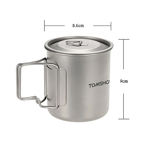 Nishore 420ml Titanium Cup Água Caneca Camping piquenique com tampa