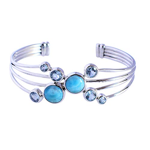 Bracelet Larimar pour elle, le cadeau précieux en argent 925