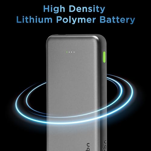 Image of URBN Power Bank 10,000mAh - Ultra Slim, 22.5W Two Way Fast Charging, Triple Output, Dual Type C PD, 12 Layers Circuit Protection, BIS Certified, 6 Months Warranty Free Type C Cable - Grey