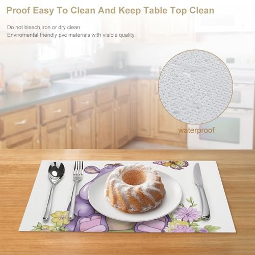 Sets de table de cuisine lavables en PVC contre taches et chaleur