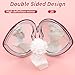 Dimeho Compact Folding Mirror Heart Shaped Magnifying Mini Vanity Mirror Portable Travel Makeup Mirror for Purse Double-Sided Cute Glitter Cosmetic Mirror for Women Home Office