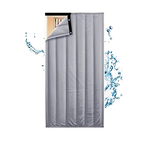 MNBVH Cortina de Puerta aislada, Panel de Aislamiento acústico Pesado, Barrera de Aislamiento de privacidad, Tapiz, Cortina de privacidad, Tapiz a Prueba de Viento y a(Size:90×200cm,Color:C)