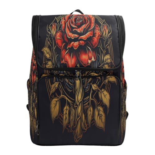 Sac à dos étudiant rose rouge grand sac à dos scolaire fille garçon spacieux