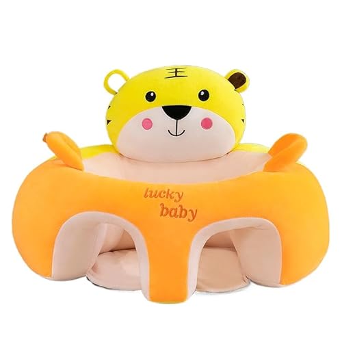 幼児用お座り練習ソファ低重心赤ちゃん転倒防止背もたれシート練習座り心地ぬいぐるみソファチェア (タイガーモデル)