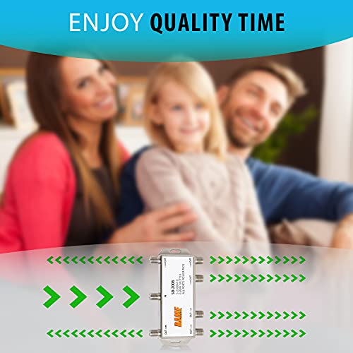 Bamf 6 Way Coaxial Cable Splitter, Bi-Directional Coax Moca 5-2300Mhz, Rg6 Compatible, Nickel Plated Cable Splitter 2 Way Internet And Tv Splitter, Satellite, Antenna, Analog/Digital Connections #TOP3