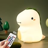 KinYiLO Dinosaur Night Light for Boys, Dino Lamp Silicone Light, 16 Color Nightlight, Rechargeable Battery Powered, 30Min Timer Off, Ideal Gifts for Kids,Toddler,Baby