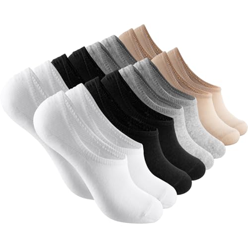 Intgoodluckycc 8 Pairs No Show Socks Womens, Short No Slip Low Cut Invisible Liner Socks