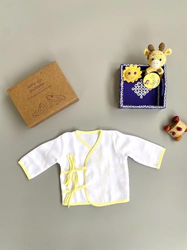 Image of Baby Relaxed Fit Double Muslin Cotton Full Sleeve Tops (Pack of 4) (LSBFST-0001 Assorted2 M6-9Months)