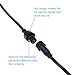 ALITOVE 5 Pairs 3 Pin 3 Core Waterproof IP65 Male Female Plug LED Connector with 20cm 18AWG 3X0.75mm² Cable for 5V 12V WS2811 WS2812 WS2812B SK6812 SK6812-RGBW Pixel Halloween Christmas Light 21mm Nut