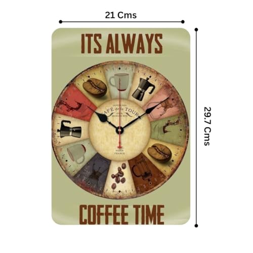 Image of Zesta Bathroom Decor Items Washroom Decor Tin Sign | Aesthetic Posters Wall Poster for Bedroom | Magnetic Cafe Decoration Items / Restaurant Decorations Items | Quirky Home Decor Bar Accent (Coffee Lover)