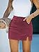 luvamia Skorts Skirts for Women Denim Mini Skirt Side Slit with High Waisted Jean Shorts Stretchy Jean Shorts Womens High Waisted High Waisted Mini Skirts for Women Viva Magenta Rumba Red Small