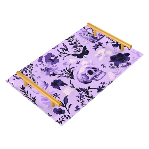 Bandeja de cocina decorativa con asas para alimentos, joyas, perfumes, platos, charolas para decoración