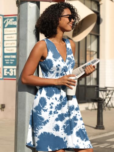 Image of CATHY 2026 Womens Casual Dress Summer Sleeveless Dresses V Neck Wrap Sexy Sundress with Pockets S-2XL