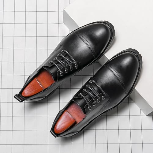 Men’s Business Tuxedo Dress Shoes for Men, Pointed Toe Lace-up Genuine Leather Comfort Dress Shoes for Wedding Office2