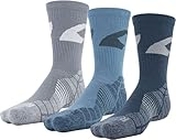 Under Armour Men's Elevated Novelty Crew Socks, 3-Pairs, Blue Note Assorted, Large