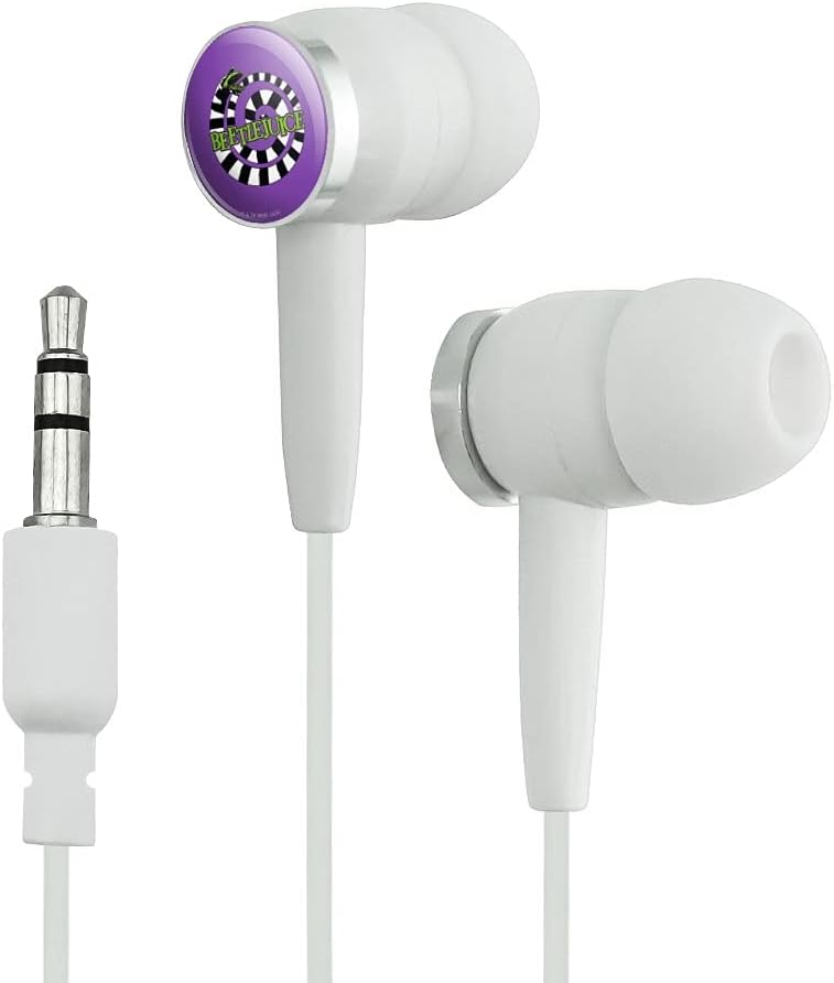 GRAPHICS & MORE Beetlejuice Sandworm Logo Novelty in-Ear Earbud Headphones