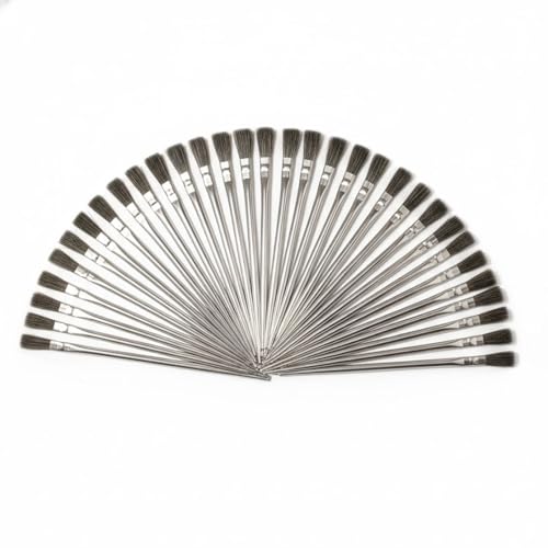 36-Pack 3/8 Inch Disposable Horse Hair Acid Brushes for Flux Glue Epoxy and Woodworking