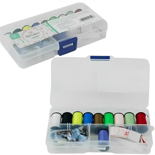 【Kit De Costura 33 Peças 】 P/Viagem Botão 33 Peças Mais Estojo, Kit Costura Profissional, Linhas,Agulhas, Dedal de plástico, Fita Métrica, Kit De Costura Prática,Kit De Costura, 'Shop Brasil'