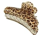 Womans Hair Claw Clip Clamp Pin Bath Hair Barrette Vintage Retro Animal Print Moon ShapeLook