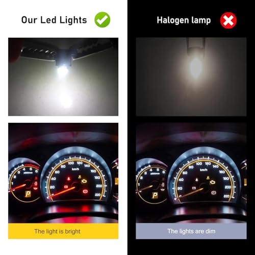 10 bombillas LED T4.2 para auto, luz blanca miniatura 4