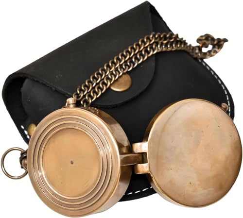 Brújula de camping grabada «Go Confidently» de Thoreau con funda de cuero miniatura 7