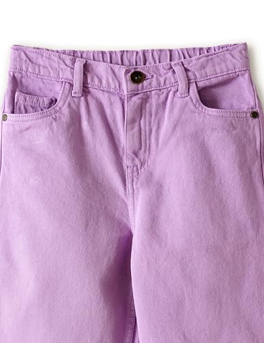 Image of Amazon Brand - Symbol Girls Cotton Wide Leg Fit Jeans | Casual Denim | Age 6-14 Years