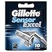 Gillette Sensor Excel 5 Blade Razor Blades, 10 Packs for Men