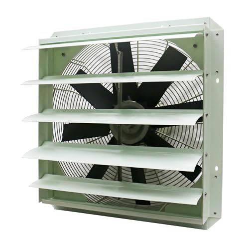 iLiving 20-Inch Corrosion Resistance Shutter Exhaust Fan, Single Speed