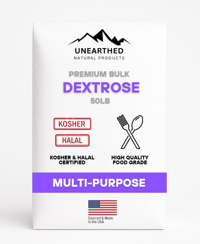 Dextrose, 50lb, Dextrose Monohydrate, Highly Effective for Homebrewing, Food Production, and Flavor Enhancement