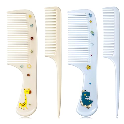 Jeffdad Set 4 Peines para Bebé y Niños Azul y Amarillo miniatura 1