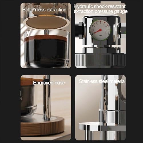 Cafetera Portátil Manual de Espresso con Manómetro y 16 Bar de Presión miniatura 5