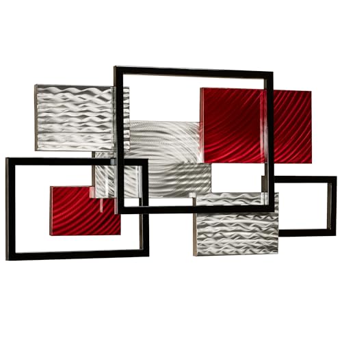 Framed Array Metal Wall Decor Sculpture - Abstract Art -