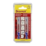 Starrett Metall-Stichsägeblätter - 2er-Pack CTU218-2 Hartmetall-Schneidmessersatz mit einheitlichem Schaft - Kompatibel mit Bosch Dewalt Hitachi Festool Milwaukee
