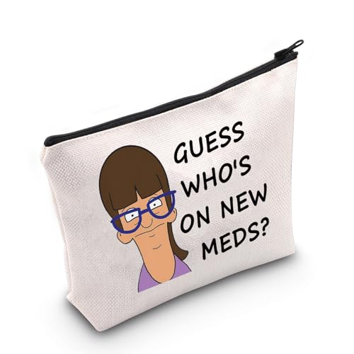 ZJXHPO Aunt Gayle Guess Cosmetic Bag Guess Who's On New Meds Makeup Bag With Zipper Gayle Toiletry Bag (Guess Meds)2